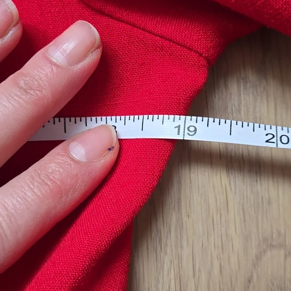 Vintage Golibal Red Button-Down Dress size M - Picture 6 of 9